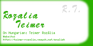 rozalia teimer business card